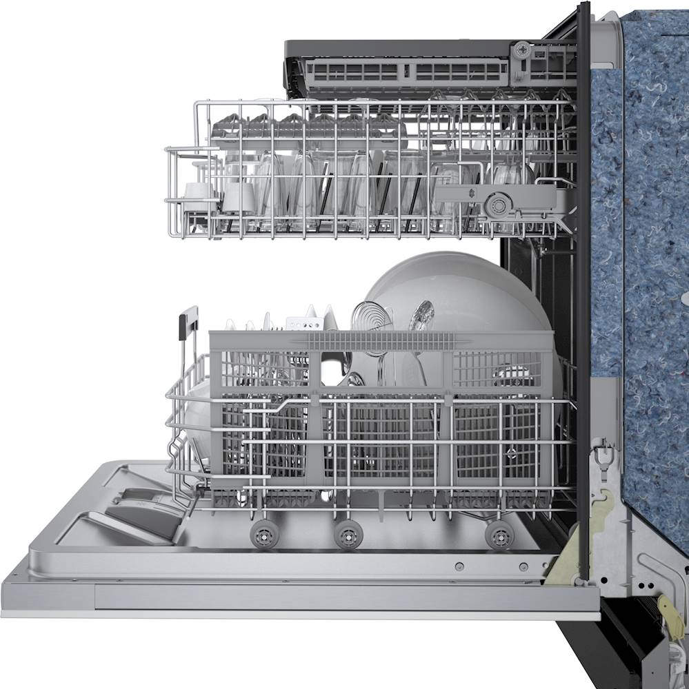 Bosch - 800 Series 24 Top Control Built-In Dishwasher with CrystalDry, Stainless Steel Tub, 3rd Rack, 42 dBa - Custom Panel Ready