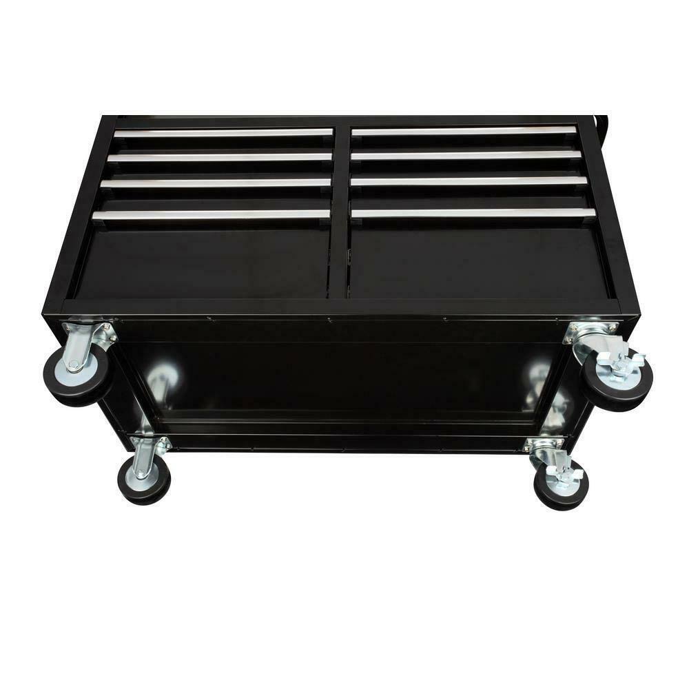Husky 46 in. W x 24.5 in. D 9-Drawer Mobile Workbench with Solid Wood Top in