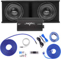 Skar Audio Dual 12 Complete 2,400 Watt SDR Series Subwoofer Bass Package - Includes Loaded Enclosure with Amplifier