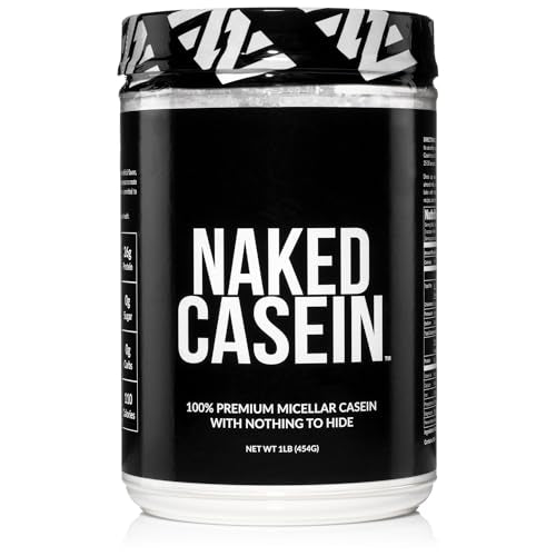 NAKED nutrition Naked Casein - Vanilla Micellar Casein Protein - 5 Pound Bulk, Gmo-Free, Gluten-Free, Soy-Free, Preservative-Free - Stimulate Muscle Growth - Enhance Recovery - 61 Servings