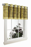 Versailles Home Fashions Tortoise Shell Bamboo Grommet Top Valance - Green