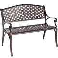 Patio Sense Cast Aluminum Patio Bench, Antique Bronze