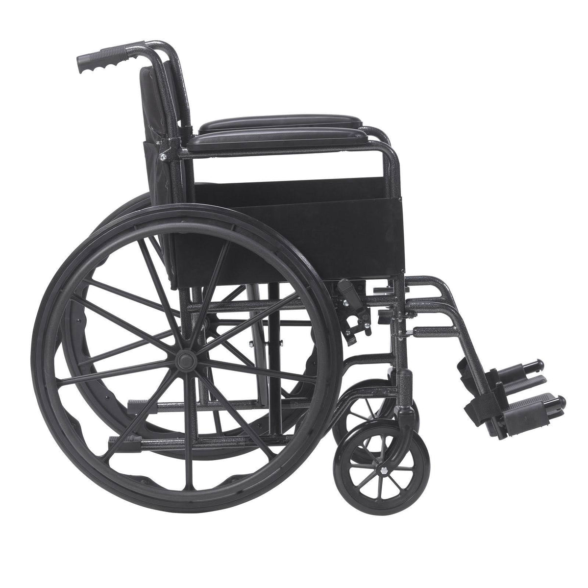 Drive Medical Silver Sport 1 Wheelchair with Full Arms and Swing Away Removable Footrest