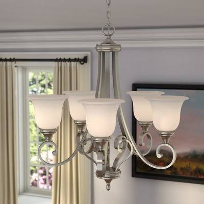 South Ferry 5 - Light Shaded Classic / Traditional Chandelier Red Barrel Studio