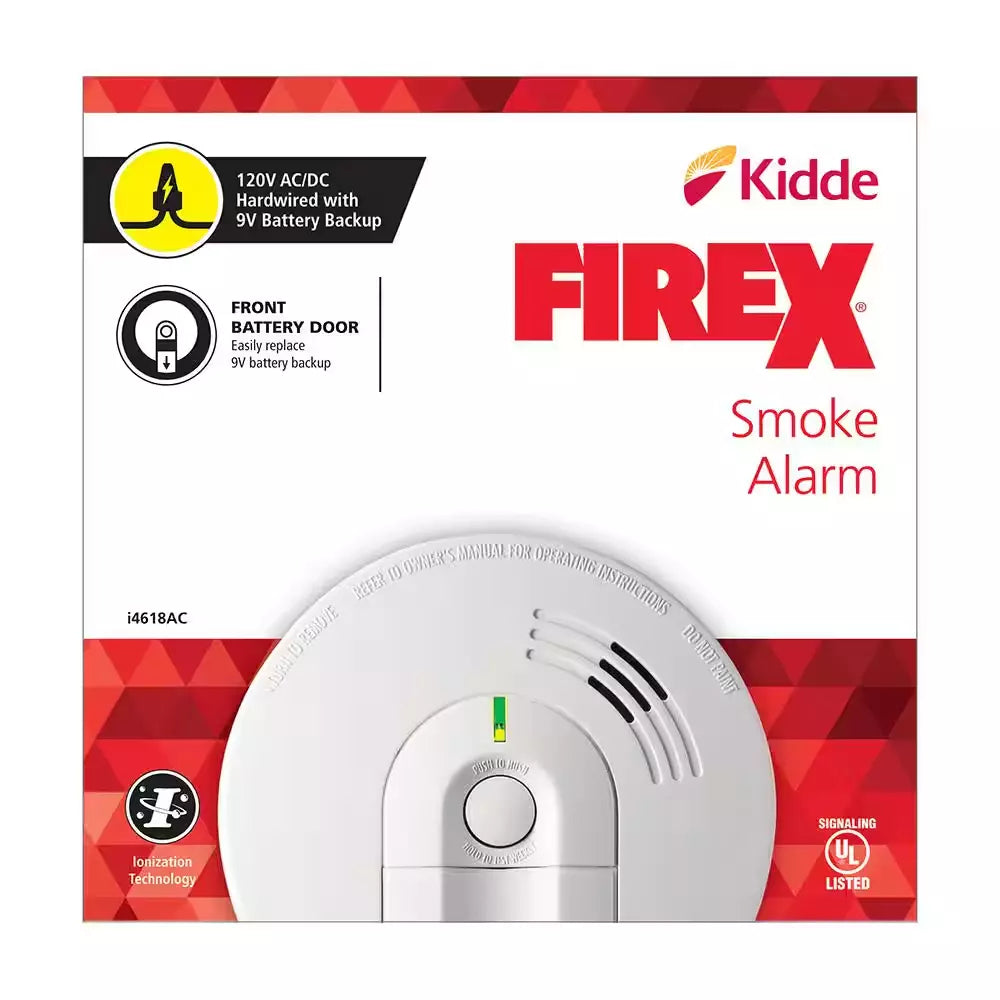 2025 Firex 4-Pack Hardwired Smoke Detector with Ionization Sensor
