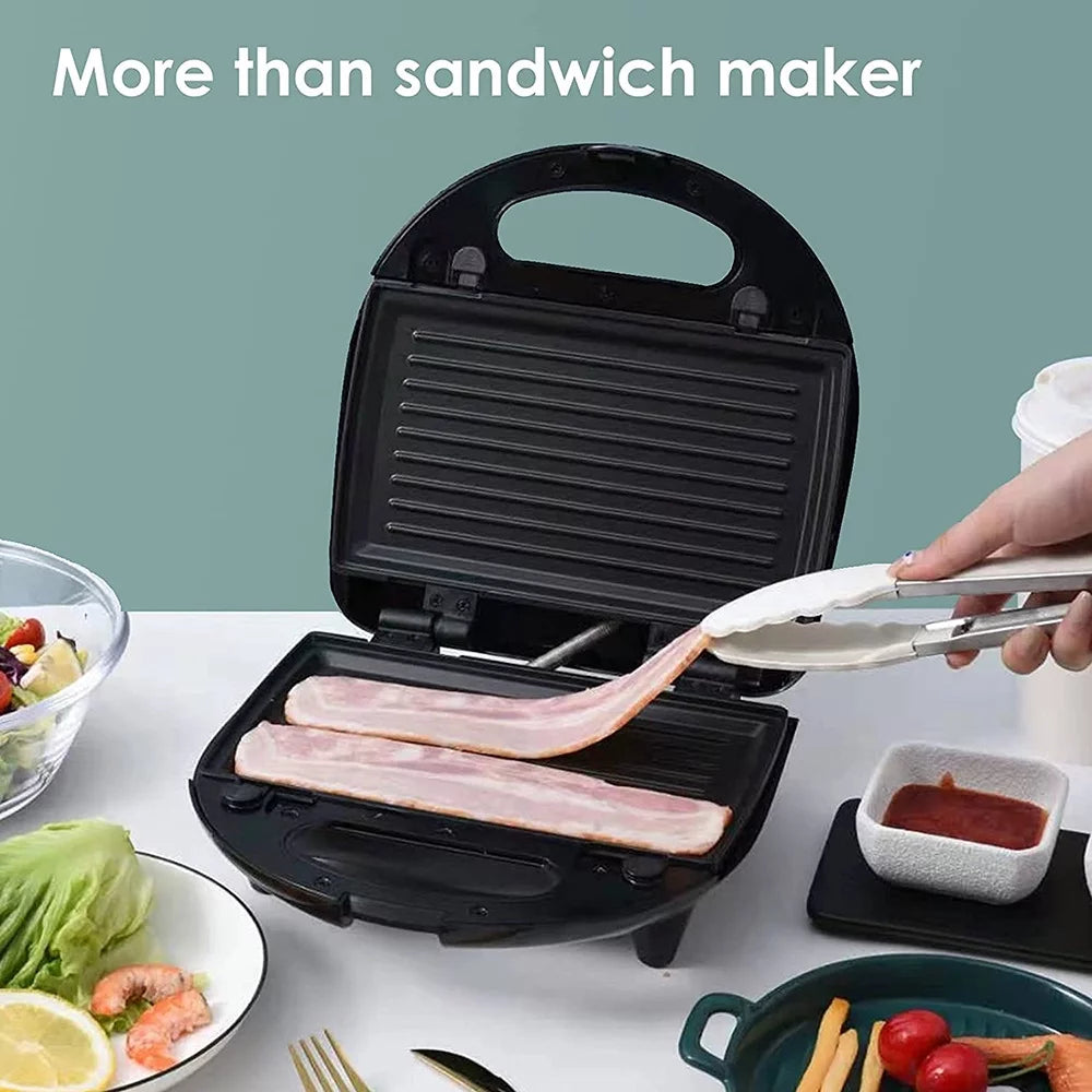Shinysix Breakfast Maker Stainless Steel Electric Bread Machine for Multifunctional Waffle Heating Panini Steak Pan