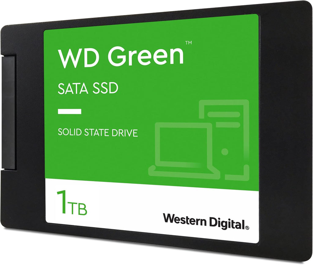 Western Digital 1TB WD Green Internal PC SSD Solid State Drive - SATA III 6 Gb/s, 2.5/7mm, Up to 550 MB/s - WDS100T2G0A