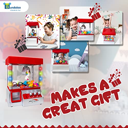 Bundaloo Claw Machine Arcade Game with Sound, Cool Fun Mini Candy Grabber Prize Dispenser Vending Toy for Kids, Boys & Girls (The Original Claw W/Lights)