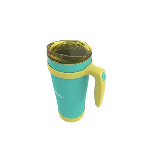 Bubba Envy S Vacuum-Insulated Stainless Steel Tumbler with Lid, 32 oz ?C Removable Bumper and Handle ?C Sweat Resistant and BPA-Free - Ideal for Work, Travel or Poolside - Island Lemon