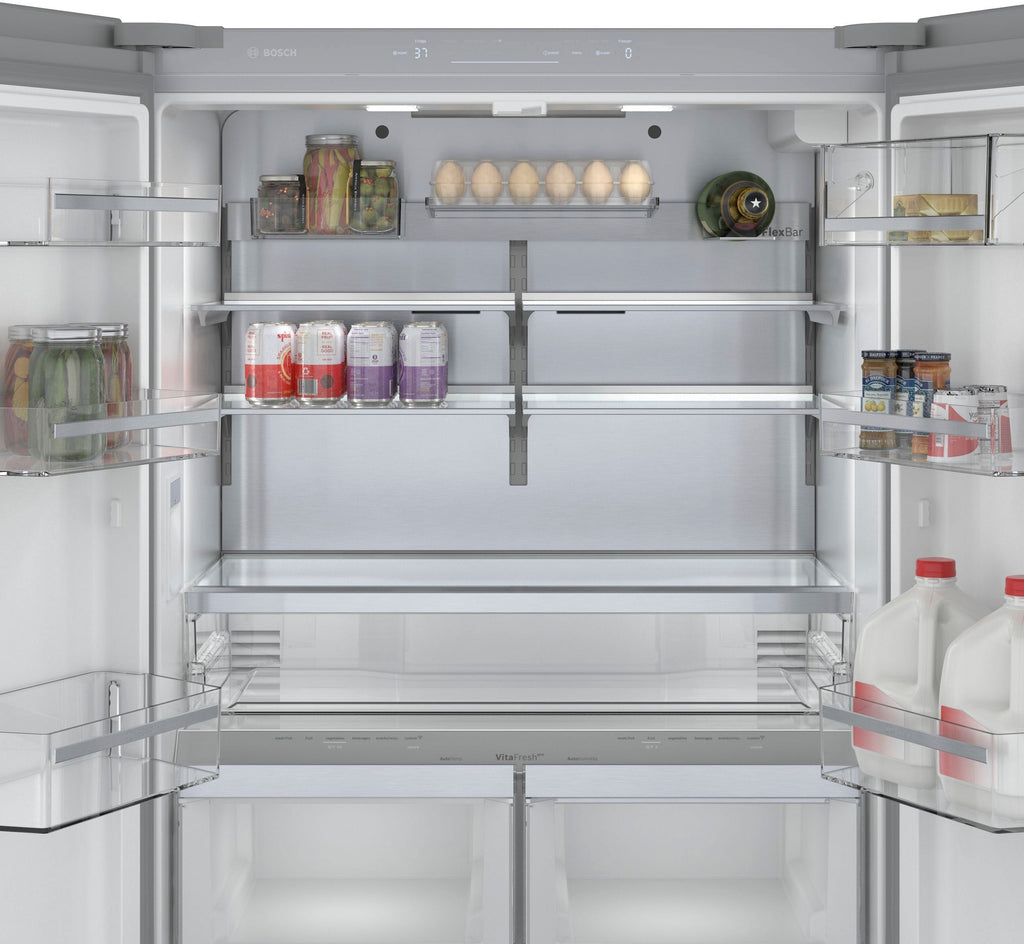 Bosch - 800 Series 21 Cu. Ft. French Door Counter-Depth Smart Refrigerator - Stainless steel
