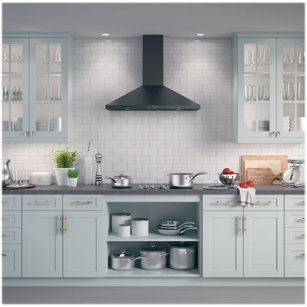 GE - 36 Convertible Range Hood - Black slate