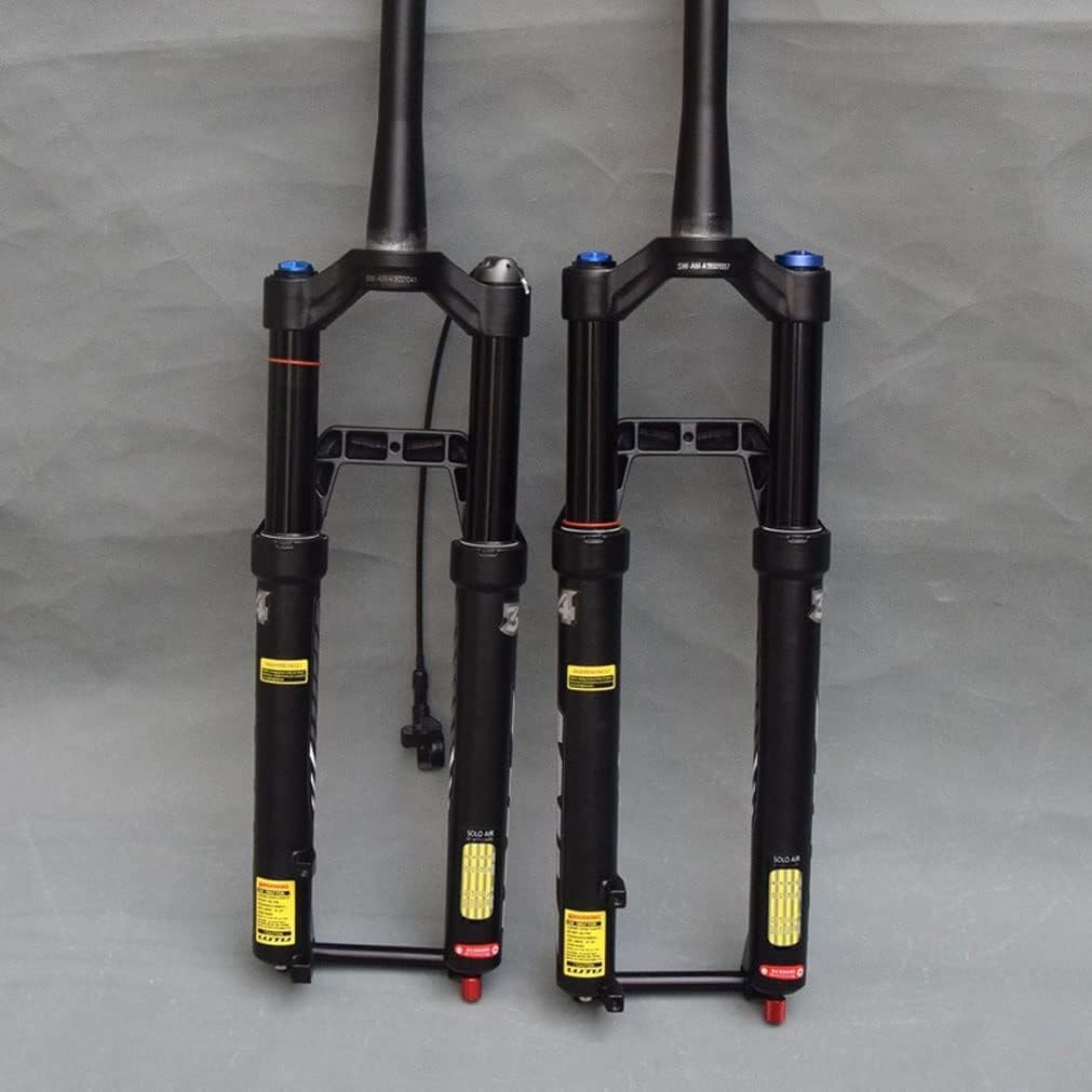 AMeLL 27.5/29 Inch DH MTB Fork 120mm Travel, 1-1/2 Tapered Mountain Bike Suspension Fork (Color : Remote, Size : 27.5”)