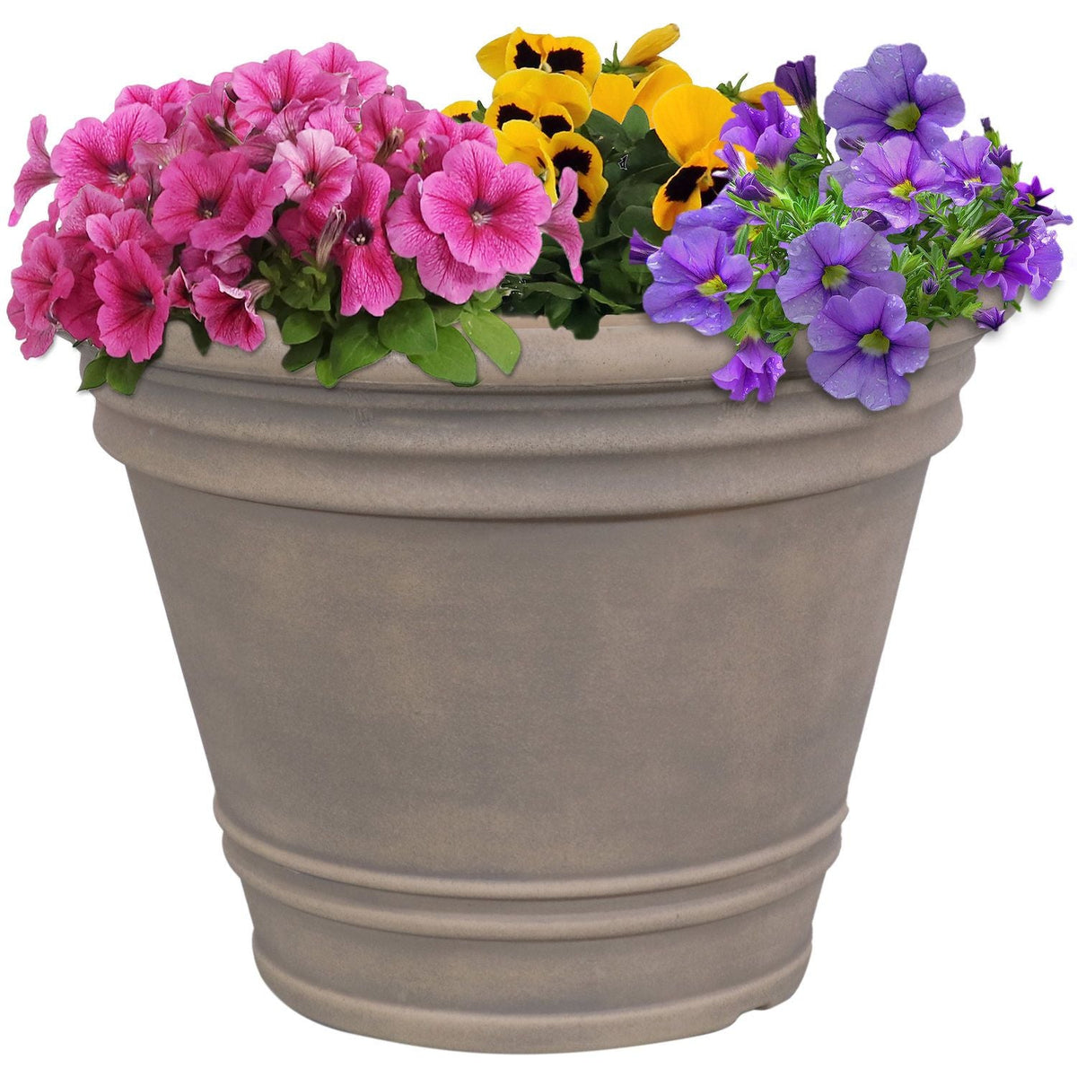 Sunnydaze Franklin Polyresin Outdoor Flower Pot Planter - 20