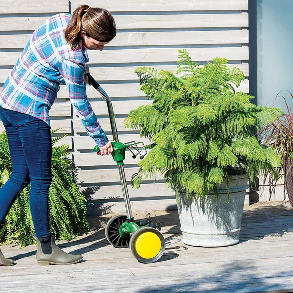 Patio, Lawn AND Garden EJWOX Garden Pot Mover with Adjustable Handle - Heavy Duty Plant Dolly Caddy with Sturdy Flat-Free Wheels and Gripping Suction Cups, Max 165 Lbs Weight Capacity