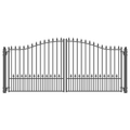 Aleko Steel Dual Swing Driveway Gate - Munich Style - 16 x 6 Feet