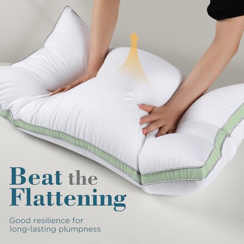 viewstar Bed Pillows King Size Set of 2, Hotel Quality, Down Alternative Big Pillow for Back, Stomach or Side Sleepers, Firm