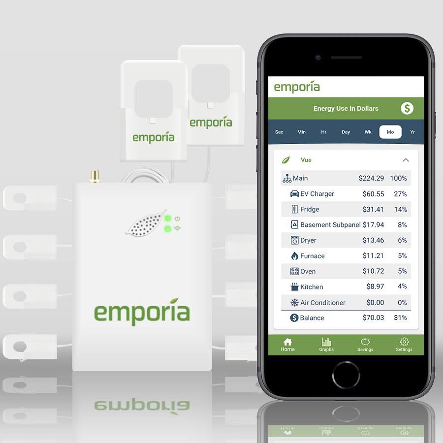 Emporia Gen 2 Vue Home Energy Monitor with 8 Sensors