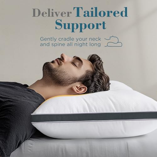viewstar Bed Pillows King Size Set of 2, Hotel Quality, Down Alternative Big Pillow for Back, Stomach or Side Sleepers, Firm