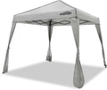 EzyFast Elegant Pop Up Beach Shelter, Compact Instant Canopy Tent, Portable Sports Cabana, 7.5 x 7.5 ft Base / 6 x 6 ft top for Hiking, Camping, Fishing, Picnic, Family Outings (6 x 6, A Khaki)