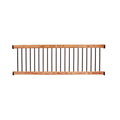 DeckoRail 8 ft. Aluminum Cedar-Tone Southern Yellow Pine Deck Railing Kit 298648