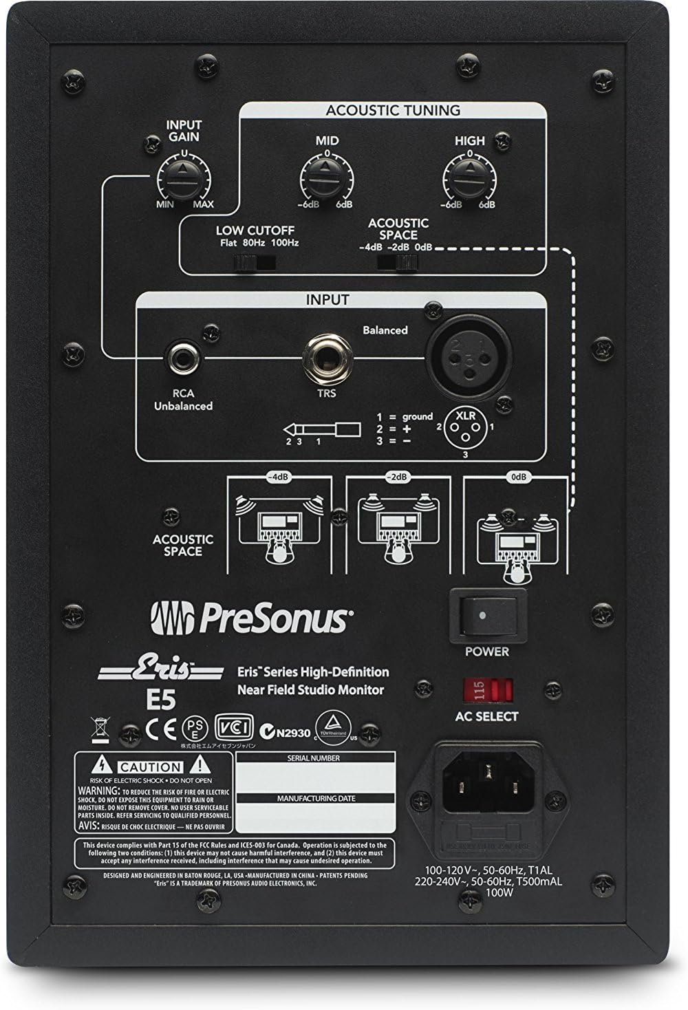 PreSonus AudioBox 96 Audio Interface (May Vary Blue or Black) Full Studio Bundle with Studio One Artist Software Pack with Eris 4.5 BT Pair Studio Bluetooth Monitors and 1/4?? Instrument Cable