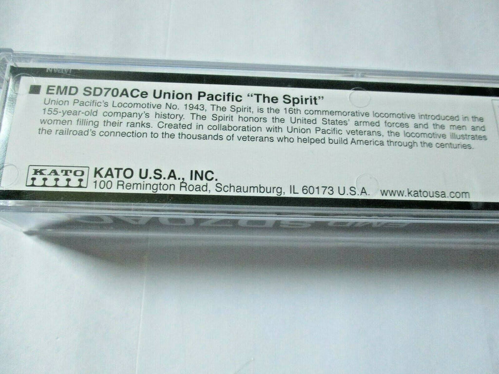 Kato N Scale EMD SD70ACe Union Pacific The Spirit #1943 w/DCC