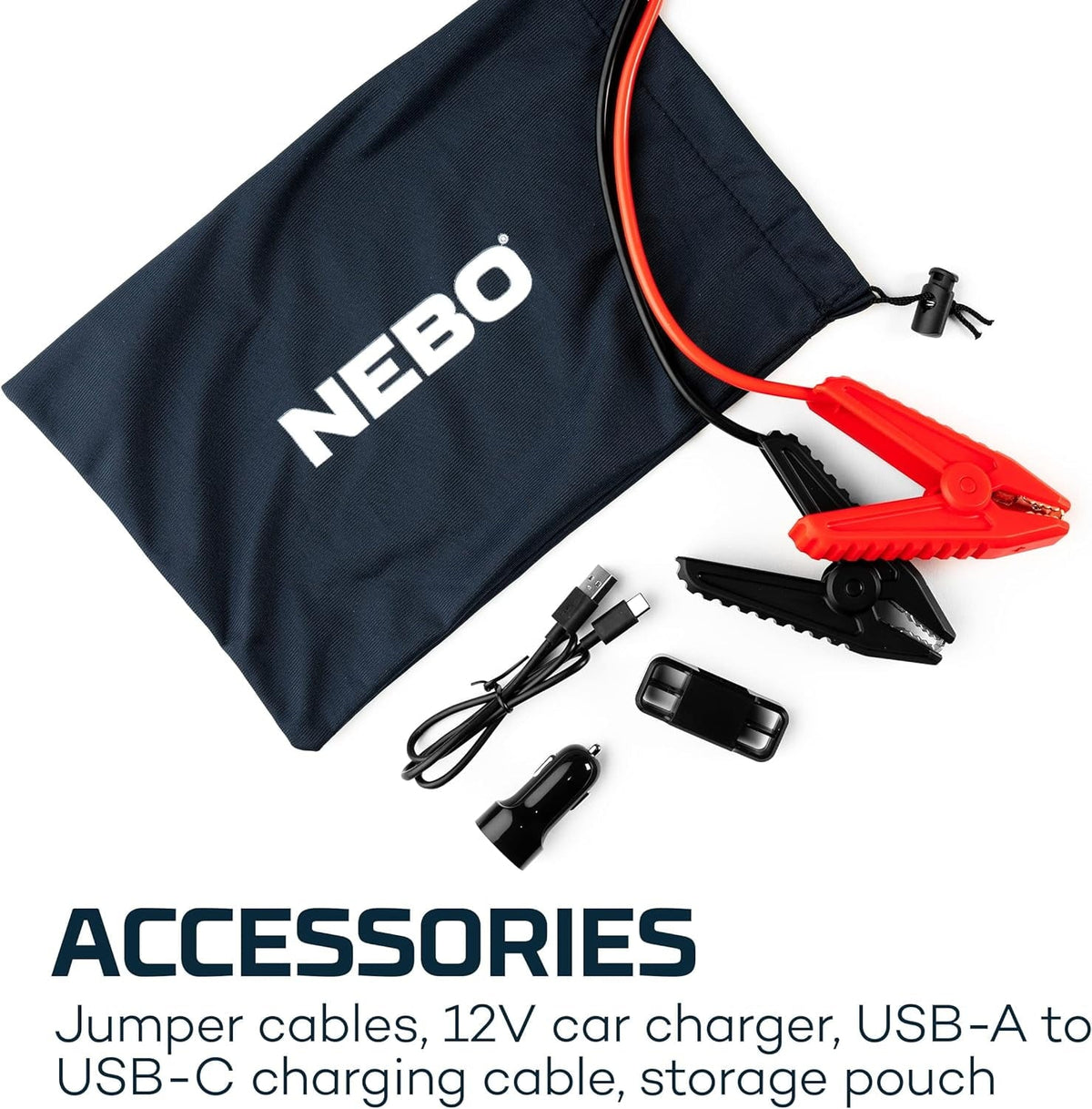 NEBO 3-in-1 Assist Jump Starter, Power Bank, and Floodlight, Portable Emergency Kit Car Jump Starter, and 200 Lumen Floodlight Keep You Prepared and Safe for Emergency Roadside Situations
