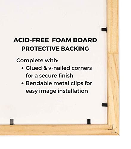 40x20 Contemporary Black Wood Picture Panoramic Frame - Picture Frame Includes UV Acrylic, Foam Board Backing, & Hanging Hardware! Panoramic Poster Frame
