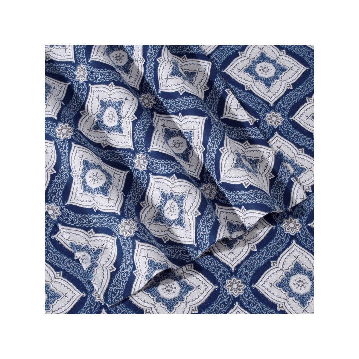 200-gsm Damask Printed Deep Pocket Flannel Sheet Set King