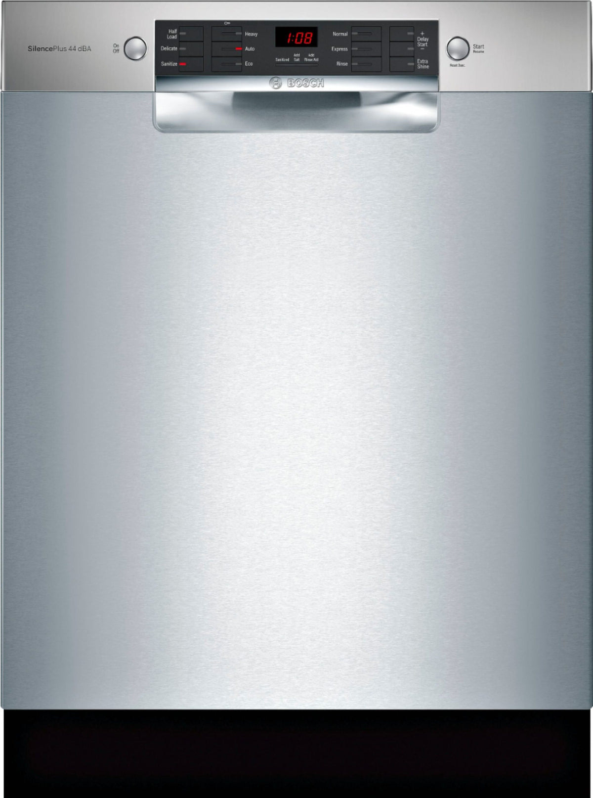 Bosch - 800 Series 24 Front Control Built-In Dishwasher with Stainless Steel Tub - Stainless steel