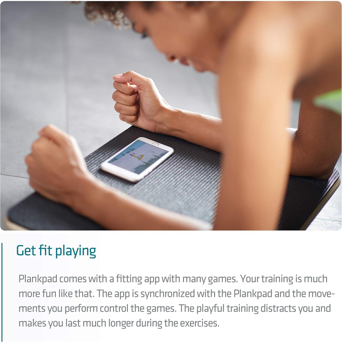 Plankpad PRO - Plank Board Core Trainer & Full Body Fitness while Playing Games & Workouts on iOS/Android App - Balance Board, Exercise Equipment