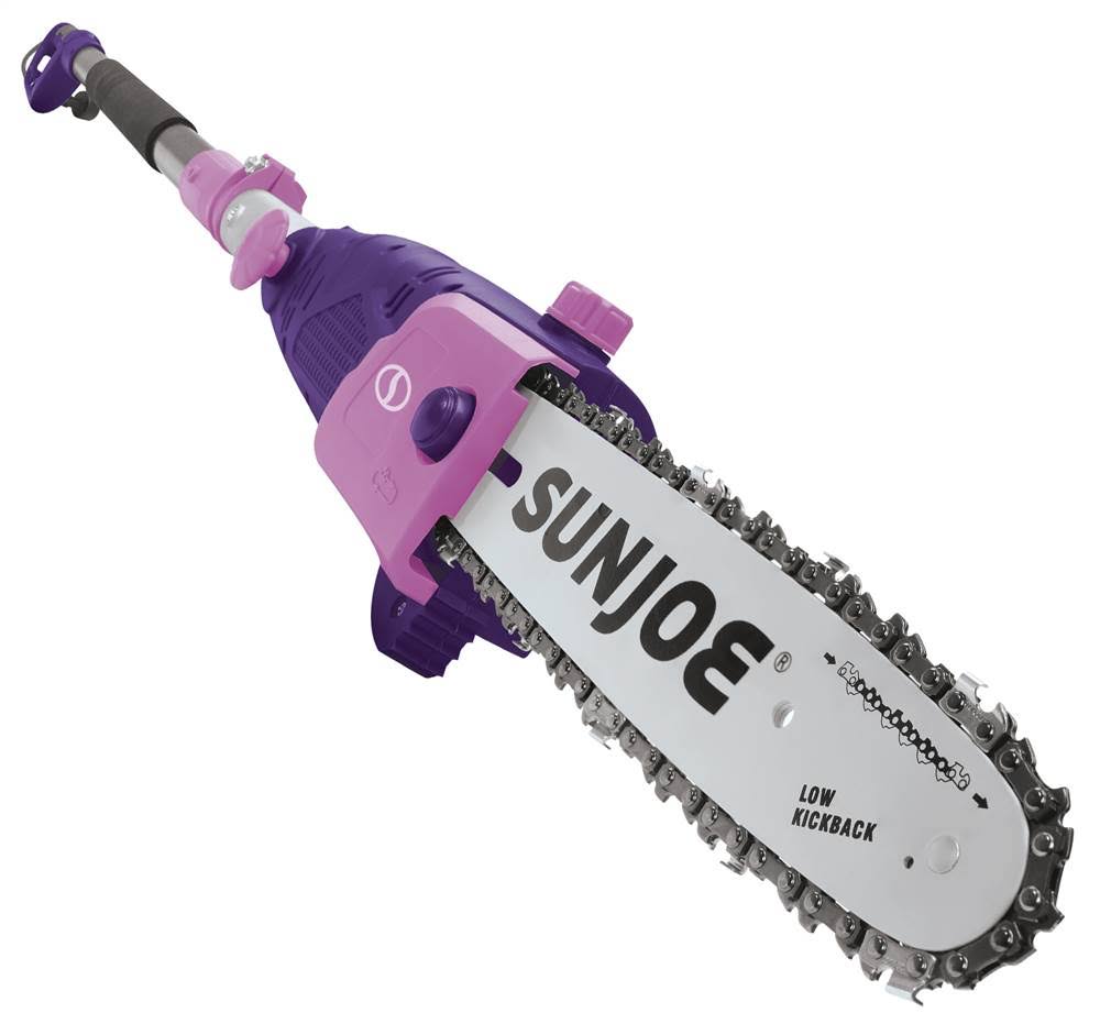 Sun Joe Swj803e-prp 10x22 Purple Electric Multi-Angle Pole Chain Saw