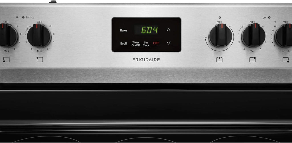 Frigidaire FCRE3052AS 30 Freestanding Electric Range with 5.3 cu. ft. Capacity Quick Boil Store-More Storage Drawer and SpaceWise Expandable Elements in Stainless Steel