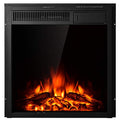 Tangkula 22.5 Inch Electric Fireplace Insert, Freestanding & Recessed Electric Fireplace Heater with Remote Control, Adjustable Heater, 7 Log Hearth Flame Settings for Home Room Indoor (22.5)
