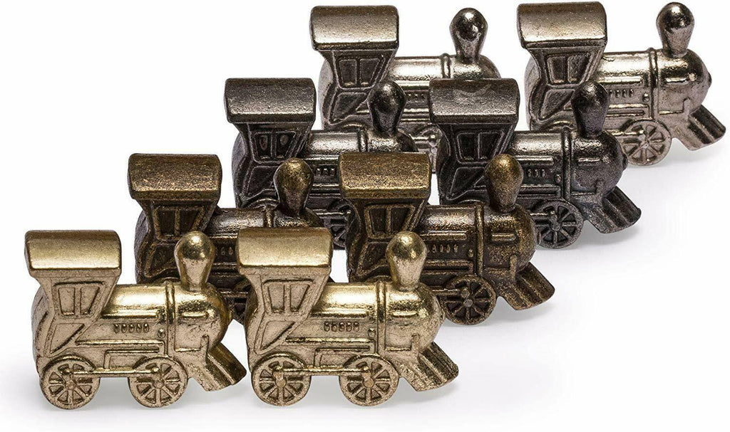Yellow Mountain Imports - Complete Mexican Train Dominoes Set with Double 12 Dominoes Featuring Numerals, Wooden Hub, Train Mark