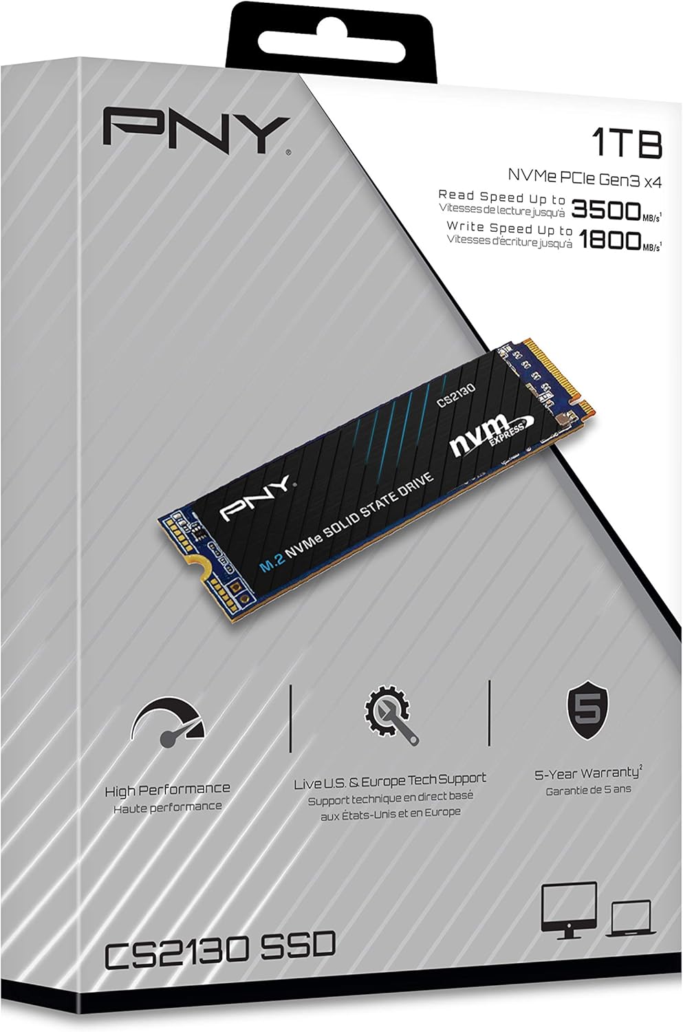 PNY CS2130 8TB M.2 NVMe Internal Solid State Drive (SSD) - M280CS2130-8TB-RB