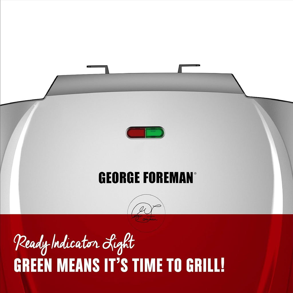 George Foreman 9-Serving Basic Plate Electric Grill and Panini Press, 144-Square-Inch, Platinum, GR2144P