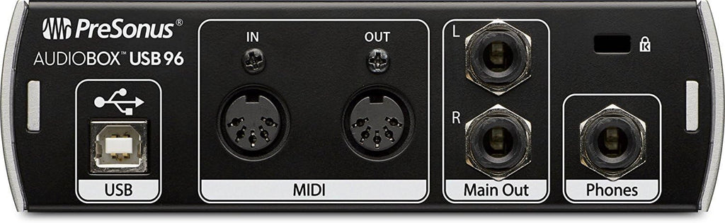 PreSonus AudioBox 96 Audio Interface (May Vary Blue or Black) Full Studio Bundle with Studio One Artist Software Pack with Eris 4.5 BT Pair Studio Bluetooth Monitors and 1/4?? Instrument Cable