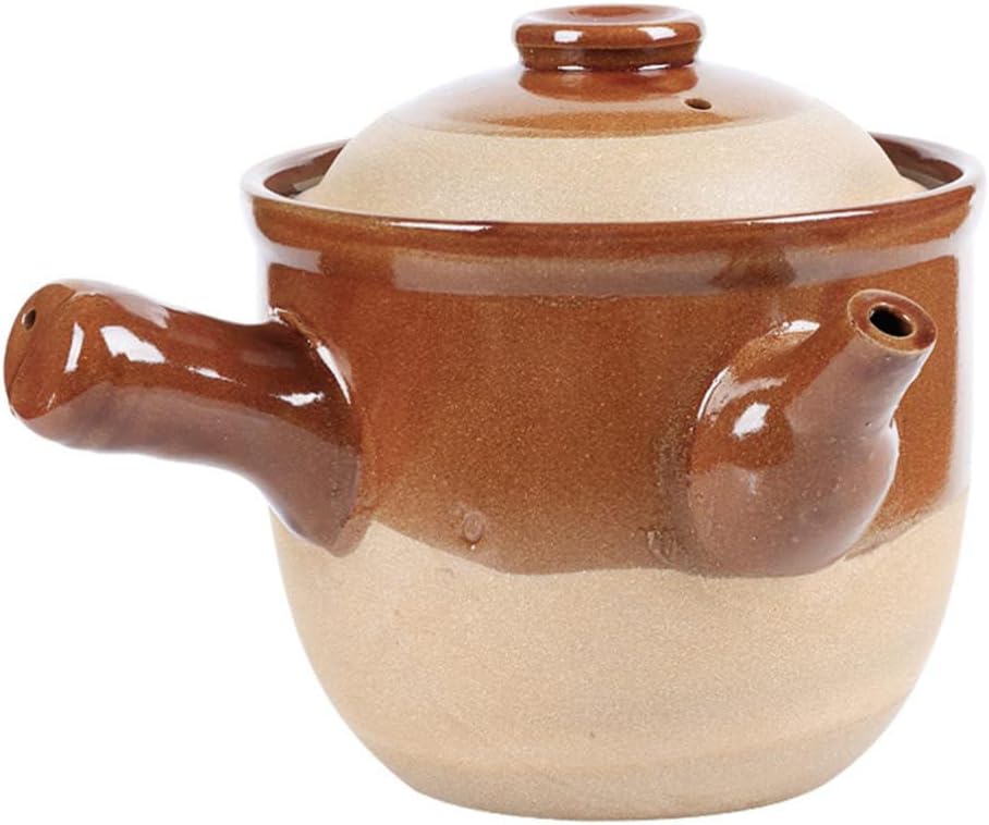 Traditional Chinese Medicine Casserole Retro Skillet Pottery Clay Chinese Medicine Pot Pitcher Teapot Stew Pot Ramen Gift,001,25x19cm (1 22x17.5cm)
