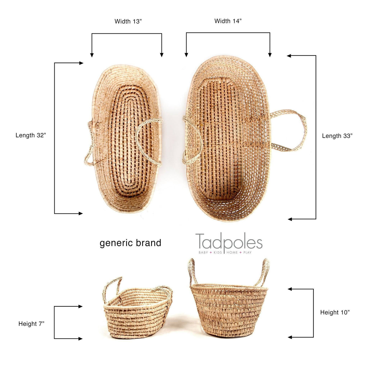 Tadpoles All Natural Organic Moses Basket