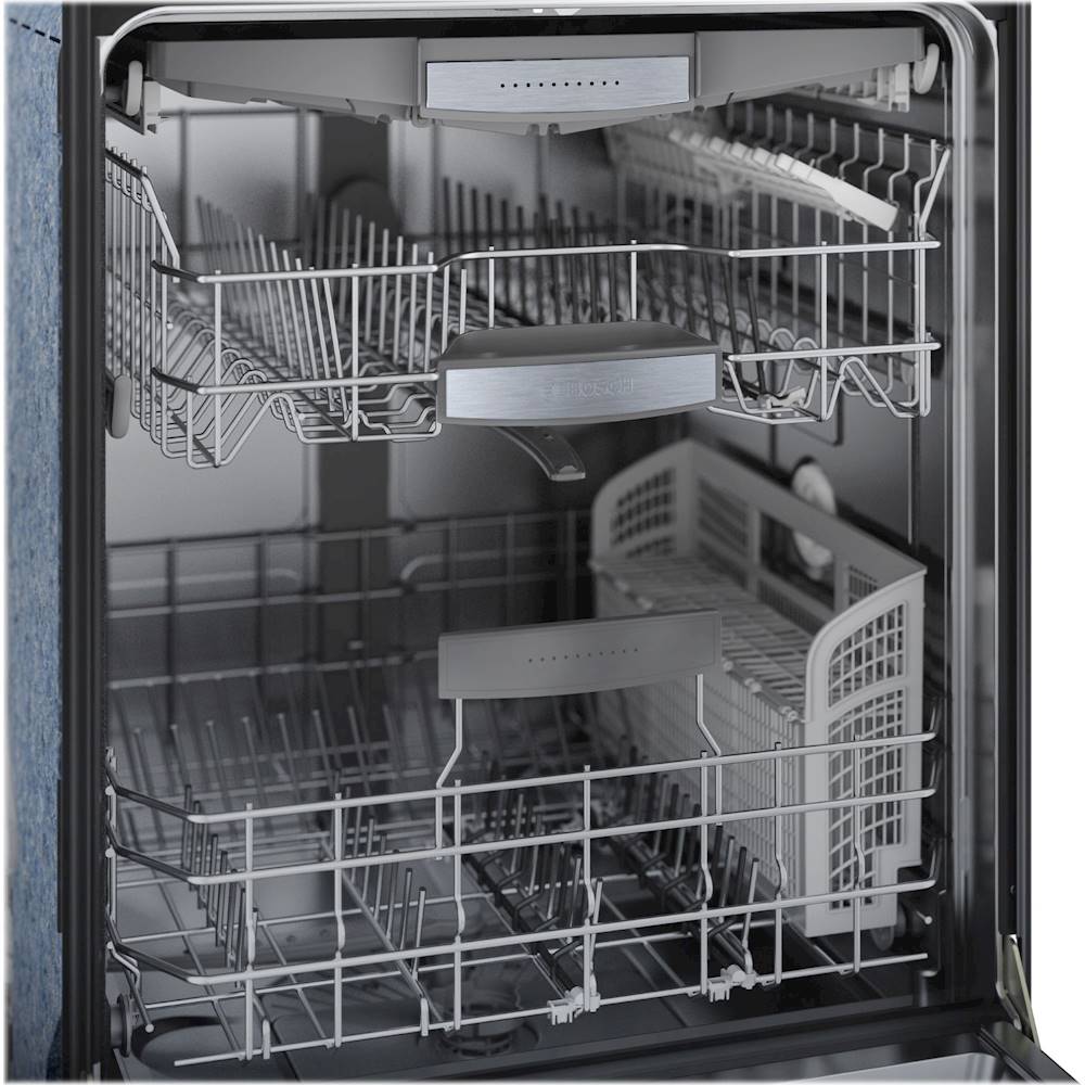 Bosch - 800 Series 24 Top Control Built-In Dishwasher with CrystalDry, Stainless Steel Tub, 3rd Rack, 42 dBa - Stainless steel