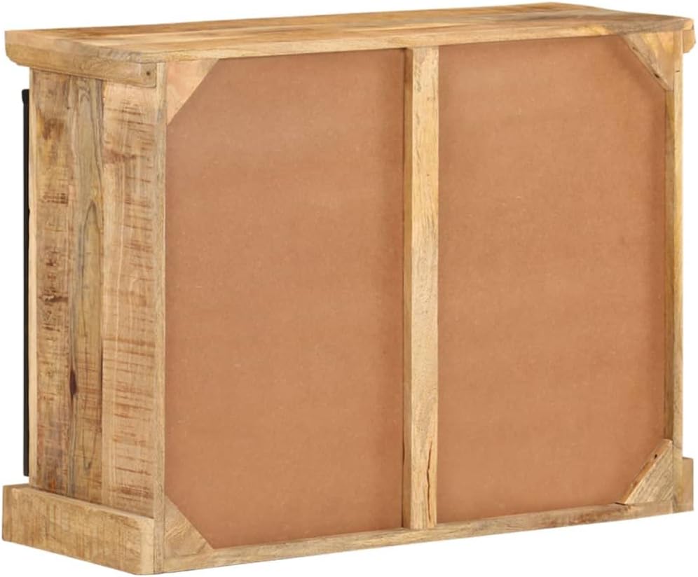 Living Room Storage Cabinet Storage Cabinet Entryway Cabinet Laconic Cabinet Storage Shelf Wine Cabinet Retro Style Textured Sideboard Textured Sideboard 31.5x11.8x23.6 Solid Mango Wood