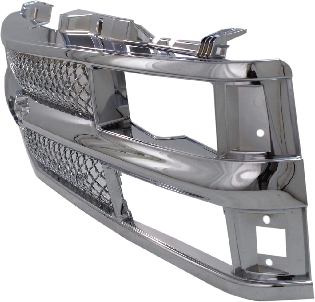 Garage-Pro Grille Assembly Compatible with CHEVROLET C/K FULL SIZE P/U 1994-2000/SUBURBAN 1994-1999 Mesh Insert All Chrome with Dual/Composite HL