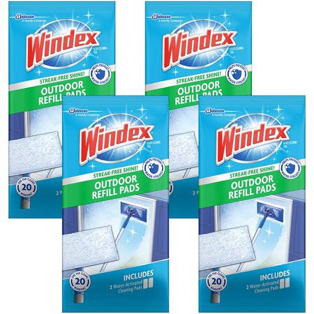 Windex All-in-One Window Cleaner Pads Refill - 2 ct - 4 Pk