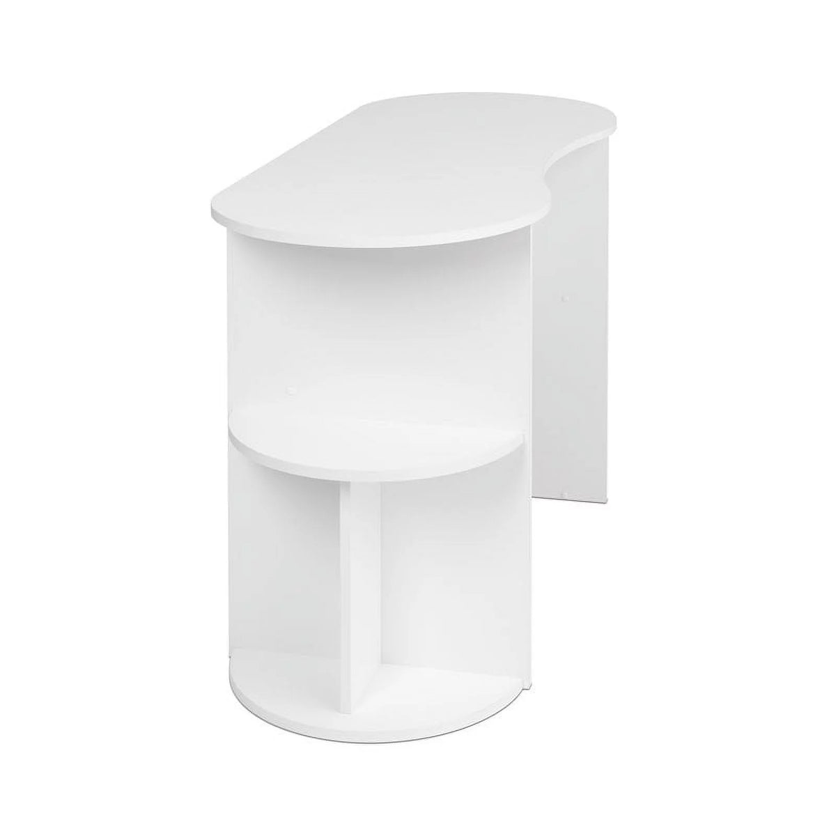 Pemberly Row Compact Student Desk with Storage in White