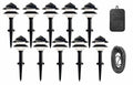 Moonrays 95534 10-Fixture Low-Voltage Plastic Lighting Kit (Black)