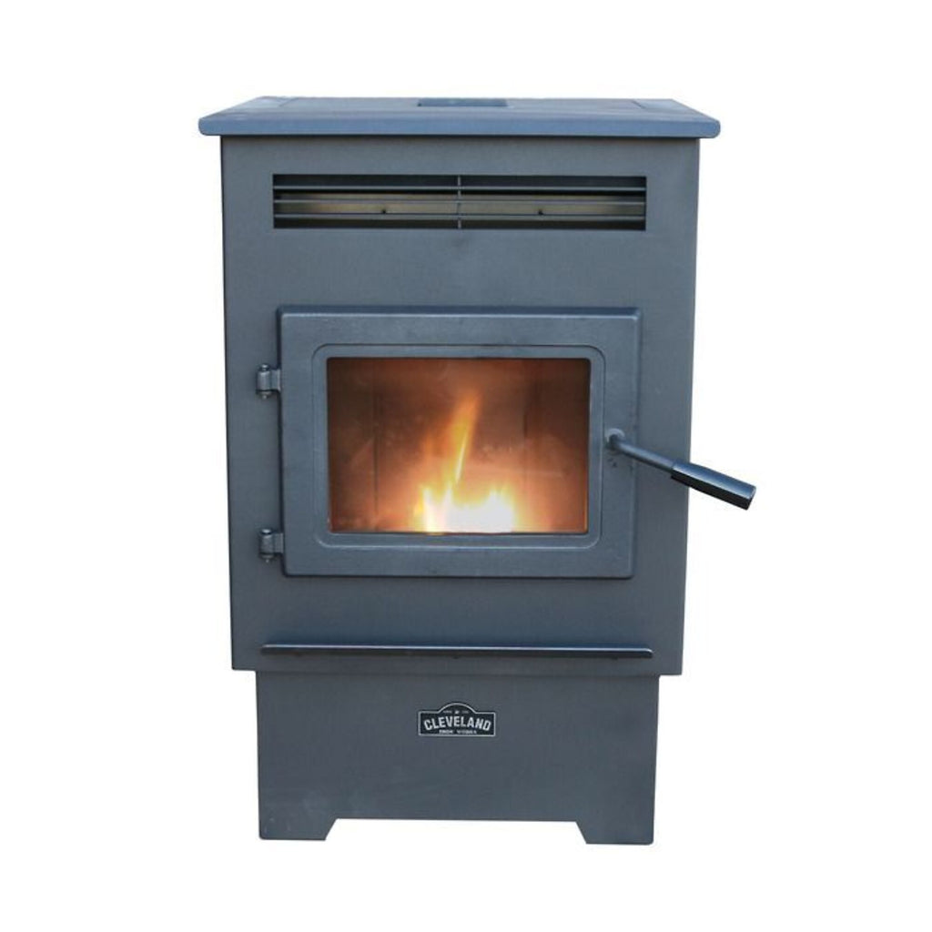 Corn, Pellet + Multi-Fuel Heaters Cleveland Iron Works Pellet Stove with Smart Home Technology, 26,865 BTU, EPA Certified