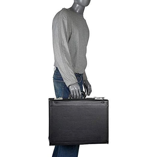 Amerileather Black Leather Pilot Case