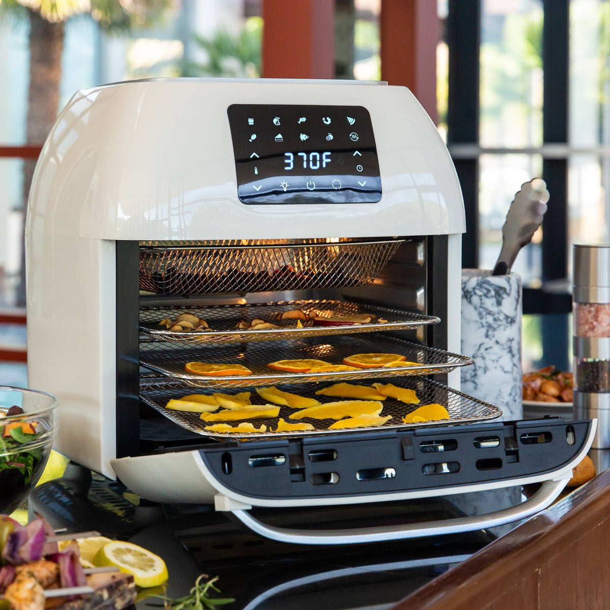 Best Choice Products 16.9qt 1800W 10-in-1 Family Size Air Fryer Countertop Oven, Rotisserie, Dehydrator - White