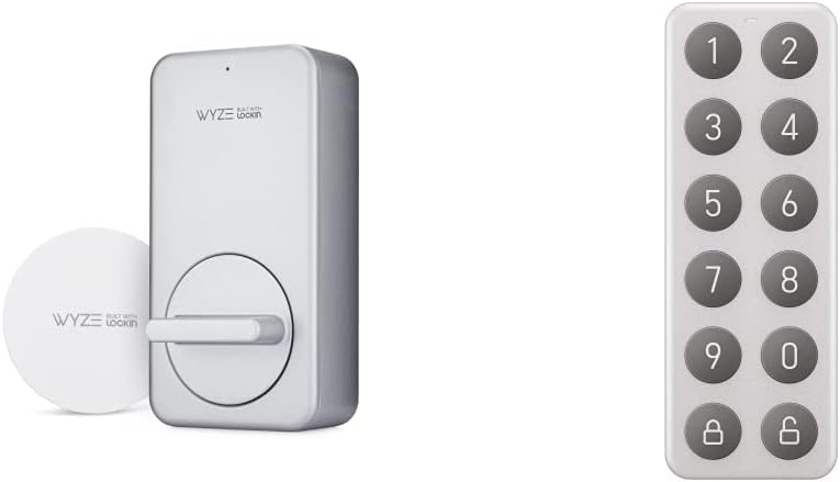 Wyze Lock WiFi & Bluetooth Enabled Smart Door Lock, Wireless & Keyless Entry, works with Amazon Alexa & Google Assistant, Fits on Most Deadbolts, Includes Wyze Gateway - A Certified for Humans Device